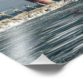 vuurtoren van Algoma Wisconsin in in Winter Foto Afdruk (Hoek)