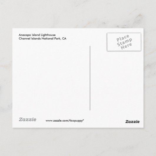Vuurtoren van Anacapa Island Briefkaart (Achterkant)