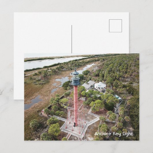 vuurtoren van Anclote Keys Briefkaart (Voorkant / Achterkant)
