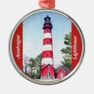 Vuurtoren van Assateague Metalen Ornament