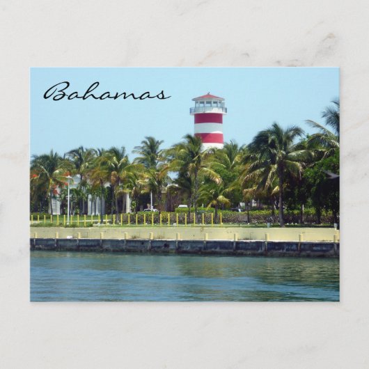 vuurtoren van bahamas briefkaart (Voorkant)
