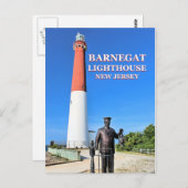 vuurtoren van Barnegat, Briefkaart van New Jersey (Voorkant / Achterkant)