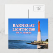 vuurtoren van Barnegat, Briefkaart van New Jersey (Voorkant / Achterkant)