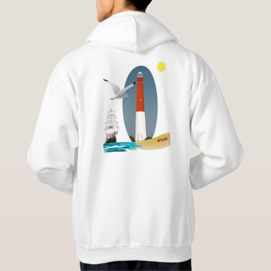 vuurtoren van Barnegat Hoodie (Achterkant)