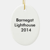 vuurtoren van Barnegat Keramisch Ornament (Achterkant)