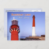 vuurtoren van Barnegat, New Jersey Briefkaart (Voorkant / Achterkant)