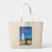 vuurtoren van Barnegat, New Jersey Grote Tote Bag (Achterkant)