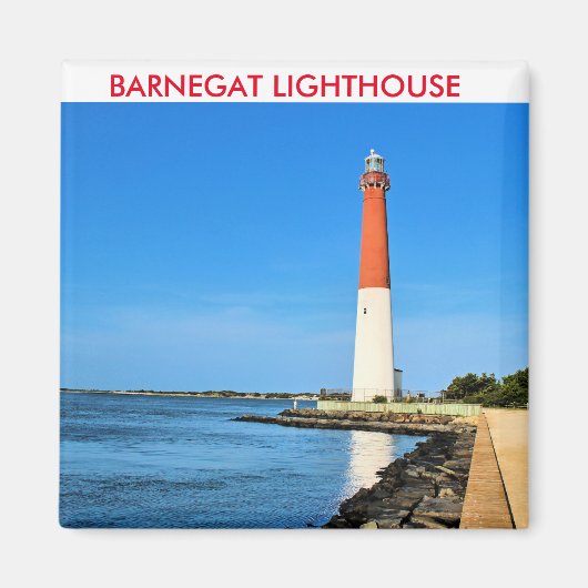 vuurtoren van Barnegat, New Jersey Magnet (Voorkant)