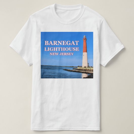 vuurtoren van Barnegat, New Jersey T-Shirt (Design voorkant)