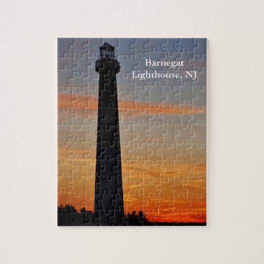 vuurtoren van Barnegat op Sunset II Puzzle Legpuzzel (Verticaal)