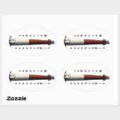 vuurtoren van Barnegat Ovale Sticker (Vel)