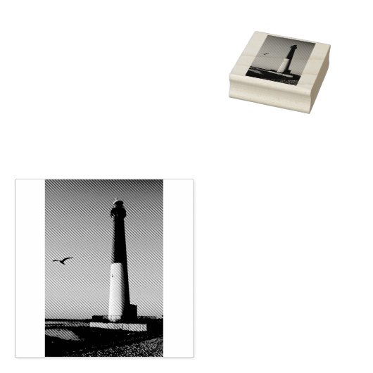 vuurtoren van Barnegat Rubberstempel (Gestempeld)