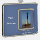 vuurtoren van Barnegat Verzilverd Omlijst Ornament (Rechts)