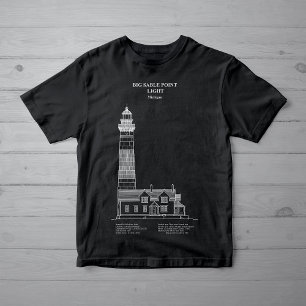 Vuurtoren van Big Sable Point - Michigan – AD T-shirt