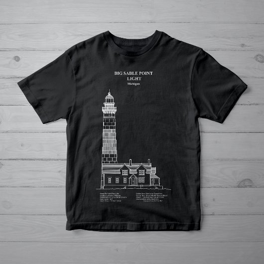 Vuurtoren van Big Sable Point - Michigan – AD T-shirt