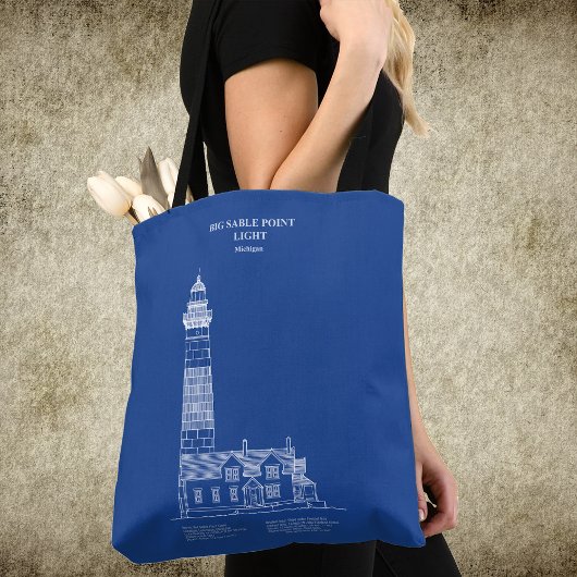 Vuurtoren van Big Sable Point - Michigan – AD Tote Bag