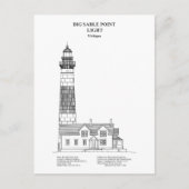 Vuurtoren van Big Sable Point - Michigan - BD Briefkaart (Voorkant)