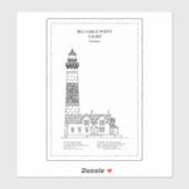 Vuurtoren van Big Sable Point - Michigan - BD Sticker (Vel)