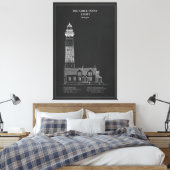 Vuurtoren van Big Sable Point - Michigan – PD Canvas Afdruk (Insitu (Slaapkamer))