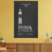 Vuurtoren van Big Sable Point - Michigan – PD Canvas Afdruk (Insitu (Woonkamer))
