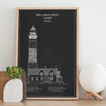 Vuurtoren van Big Sable Point - Michigan – PD