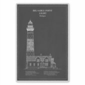 Vuurtoren van Big Sable Point - Michigan - PD Sticker (Voorkant)