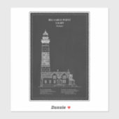 Vuurtoren van Big Sable Point - Michigan - PD Sticker (Vel)