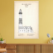 Vuurtoren van Big Sable Point - Michigan - SBD Canvas Afdruk (Insitu (Woonkamer))