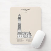 Vuurtoren van Big Sable Point - Michigan - SBD Muismat (Met muis)