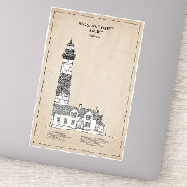 Vuurtoren van Big Sable Point - Michigan - SBD Sticker