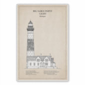Vuurtoren van Big Sable Point - Michigan - SBD Sticker (Voorkant)
