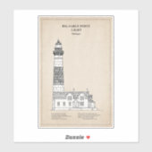 Vuurtoren van Big Sable Point - Michigan - SBD Sticker (Vel)
