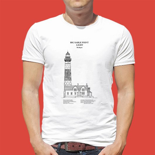 Vuurtoren van Big Sable Point - Michigan - SBD T-shirt