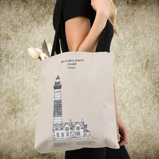 Vuurtoren van Big Sable Point - Michigan - SBD Tote Bag
