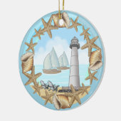 Vuurtoren van Biloxi Keramisch Ornament (Links)