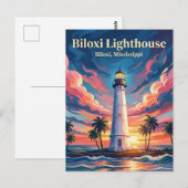 Vuurtoren van Biloxi Mississippi Briefkaart (Voorkant / Achterkant)