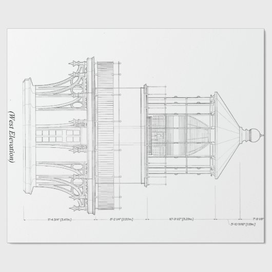  vuurtoren van Bodie Cadeaupapier (Vlak)