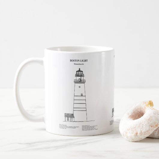 Vuurtoren van Boston - Massachusetts - BD Koffiemok (Met donut)