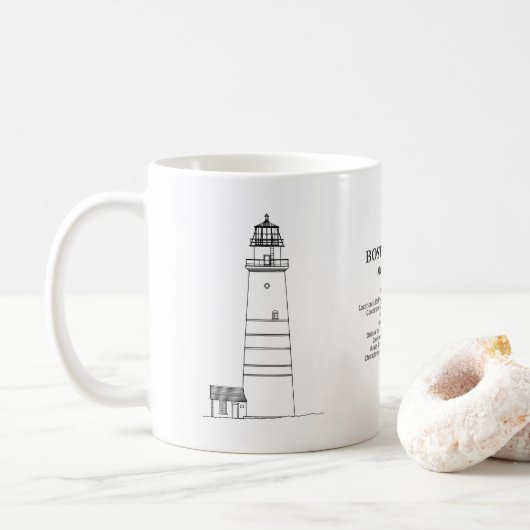 Vuurtoren van Boston - Massachusetts - BD Koffiemok (Met donut)