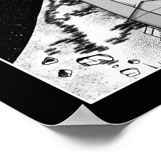 vuurtoren van Boulder Bank Poster (Hoek)