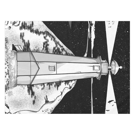 vuurtoren van Boulder Bank Tafelkleed (Voorkant (Horizontaal))