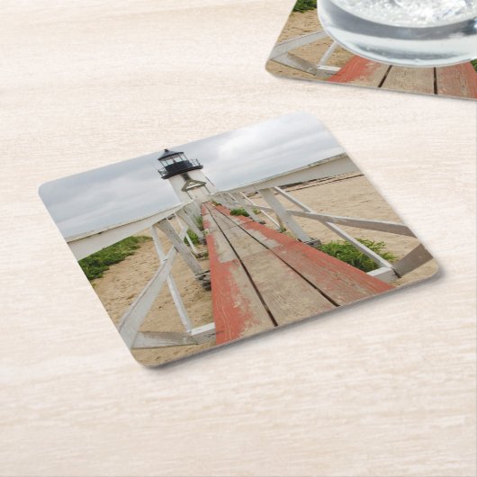 vuurtoren van Brant Point Kartonnen Onderzetters (Schuin)