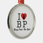 vuurtoren van Breezy Point Metalen Ornament (Rechts)