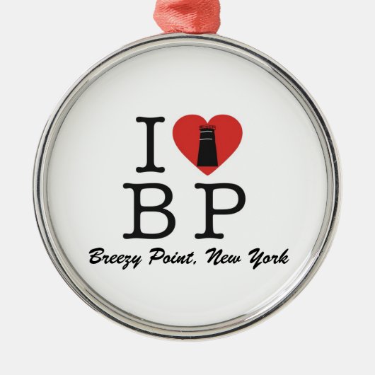 vuurtoren van Breezy Point Metalen Ornament (Voorkant)