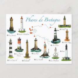Vuurtoren van Bretagne Briefkaart
