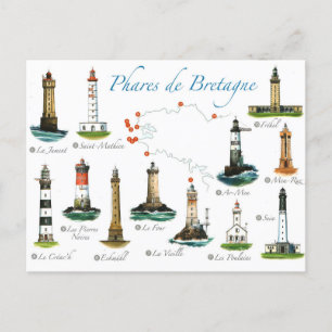 Vuurtoren van Bretagne Briefkaart