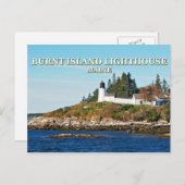 Vuurtoren van Burnt Island, Maine Briefkaart (Voorkant / Achterkant)