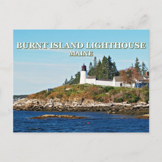 Vuurtoren van Burnt Island, Maine Briefkaart (Voorkant)