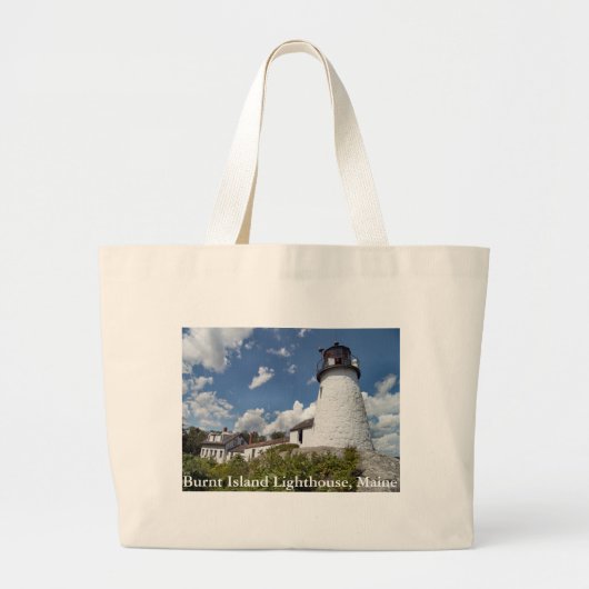 Vuurtoren van Burnt Island, Maine Canvas tas (Voorkant)