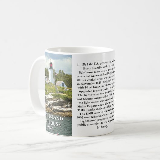 Vuurtoren van Burnt Island, Maine Mok (Voorkant links)